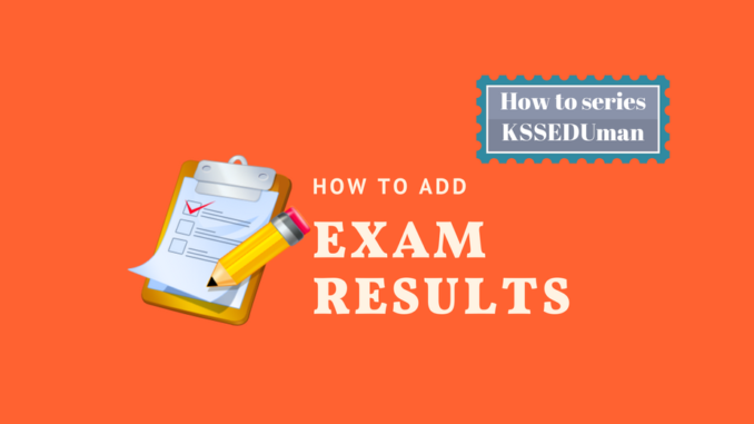 Add class exam result Add class exam result